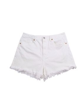 BLANKNYC The Reeve High Rise White Shorts Size 10 Frayed Hem Ribcage
